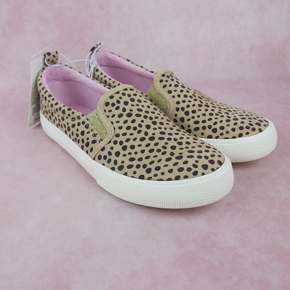 📦 Sale - Cat & Jack Agnesa Leopard Spot Girls' Sneakers - Girl's Size 4